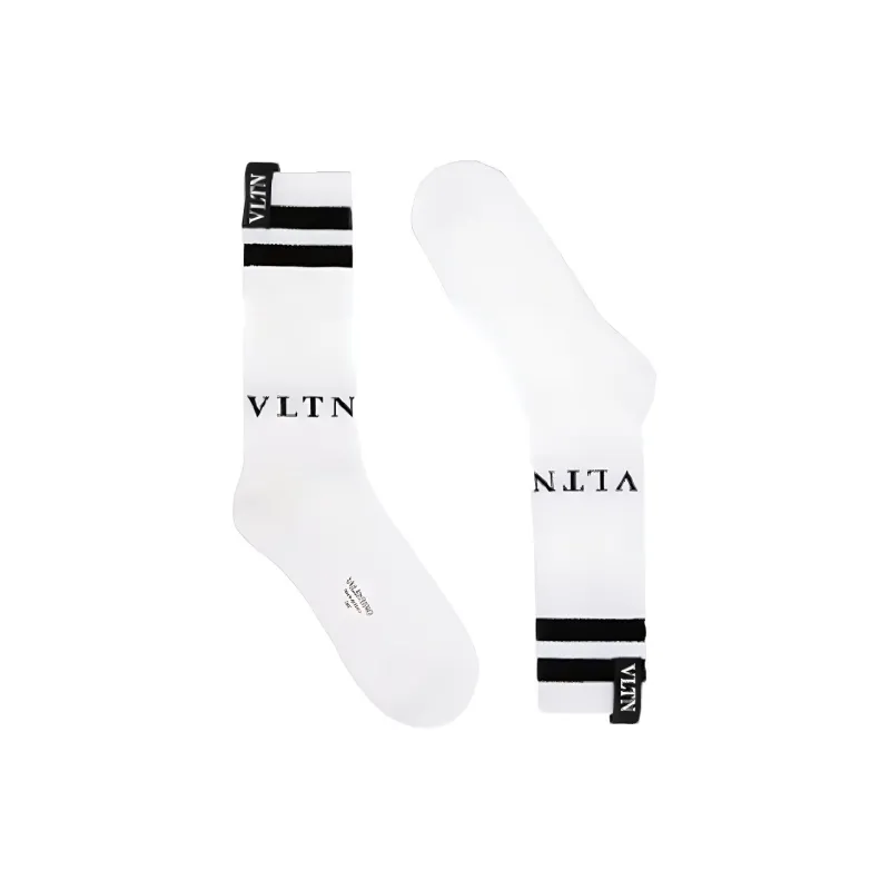 Valentino Mid-Calf Socks Men's White-1