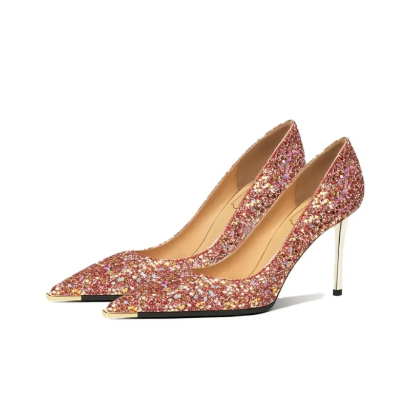 Zubumei Slim Heel High Heels 8CM Women's-16