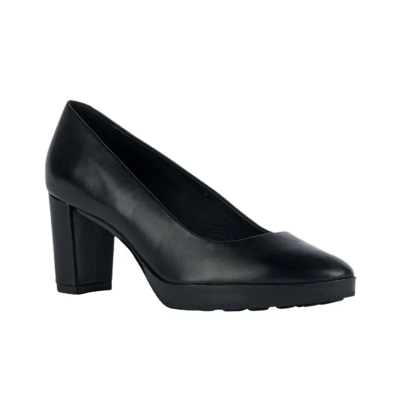 GEOX Chunky Heel High Heels 7cm Women's Black-2