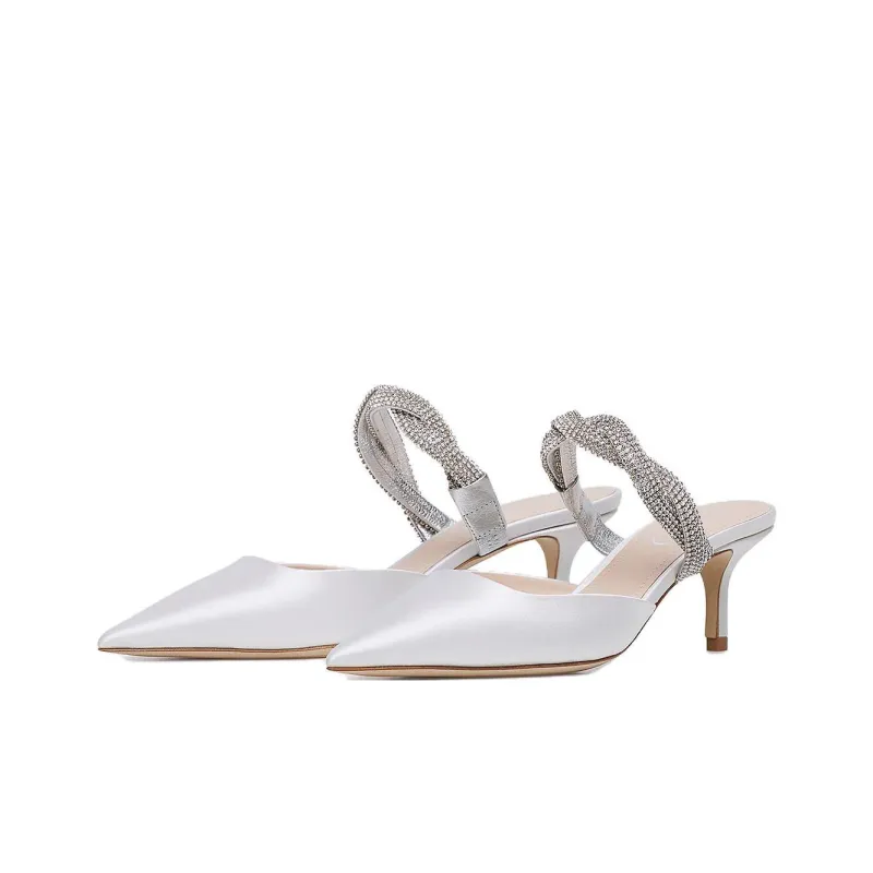 Rodo Wrap-toe Slippers Women's White-2