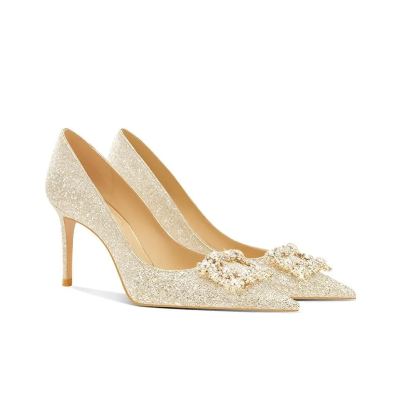 ROSE CASTLE High Heels Women's Galaxy White Gold-2