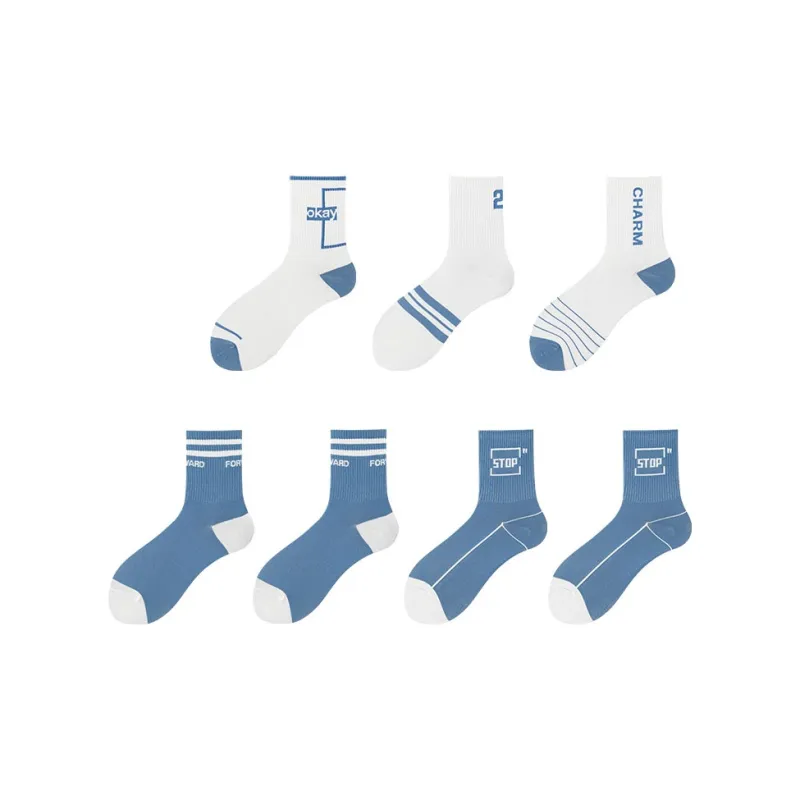 BONAS Mid-Calf Socks Men's Combo Set-18