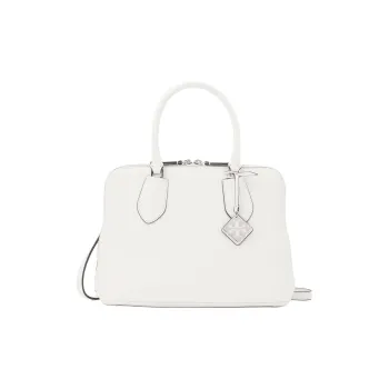 TORY BURCH Litchi Grain Leather Trampoline Bag Shoulder Bag Crossbody Bag Handbag Medium Size Women's White
