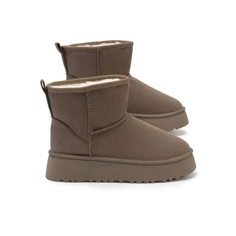 CVOJOO Warm And Wear Resistant Short Snow Boots Women's-14