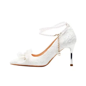 GEJIANI Slim Heel High Heels Women's Beige