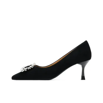 ELLE Slim Heel Shoes 6.5cm Women's Black