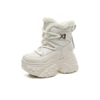 Shoe Cabinet Floral Language Warm Wear Resistant Height Increasing Slip Resistant Short Snow Boots Women's