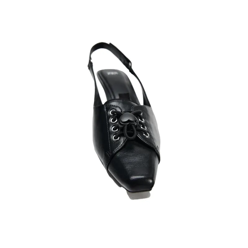 ZARA Slim Heel High Heels 5cm Women's Black-4