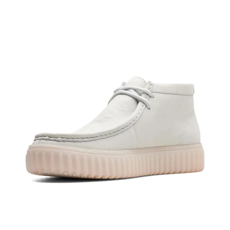Clarks Torhill Hi Ankle Boots Men's White-2