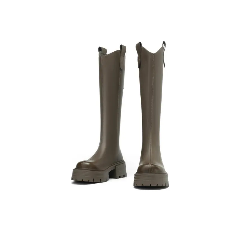 KEKAFU Knee high Boots Women's Black/Brown/Khaki-9