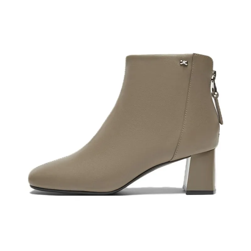 BASTO Ankle Boots Women's Black Fleece Lined/Khaki Fleece Lined/Black/Khaki-3