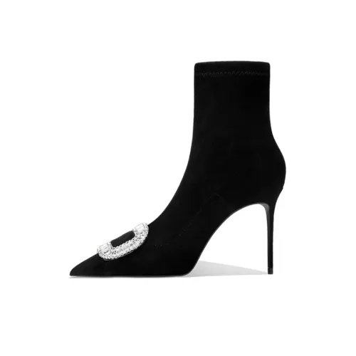 LUKECSION Ankle Boots Women's Black