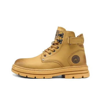 Abango Martin Boots Men Yellow, Black