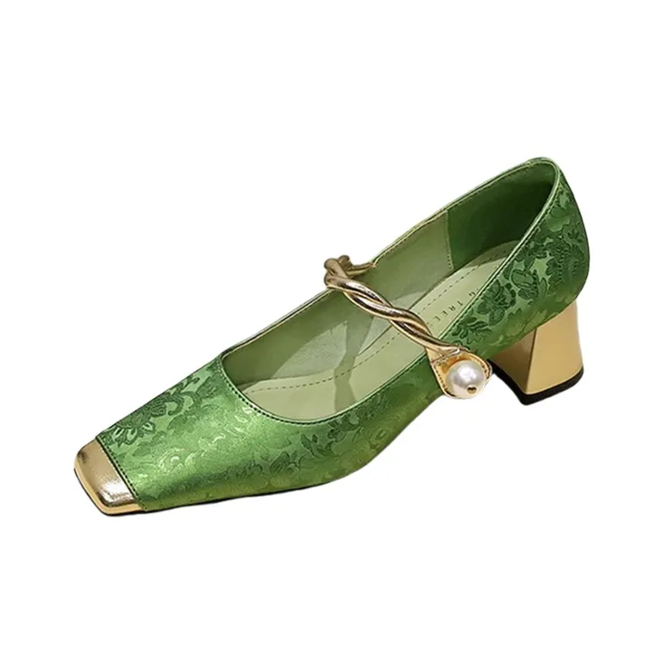BIGTREE Chunky Heel High Heels 5cm Women's-2