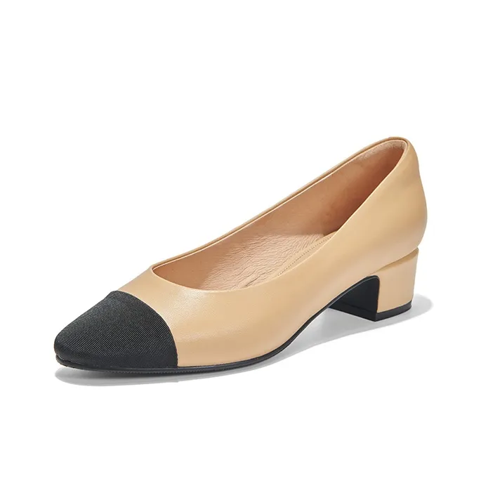 PT'SON Chunky Heel High Heels 4cm Women's-1