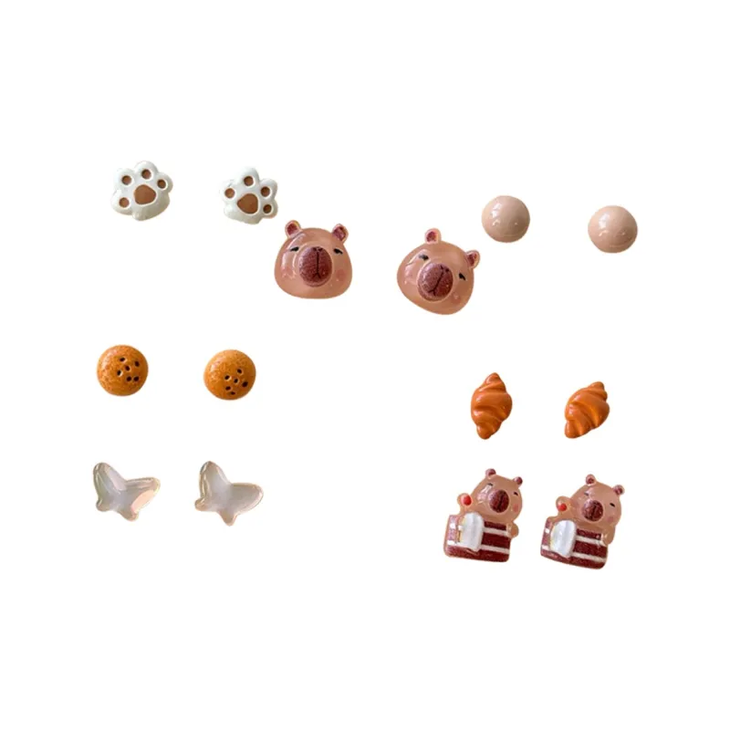 MIDNIGHT MOMENT Resin Stud Earrings Women's-0