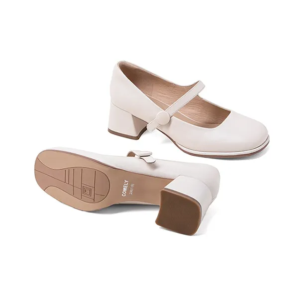 COMELY High Heels Women's Coffee/Pink/Ecru-8