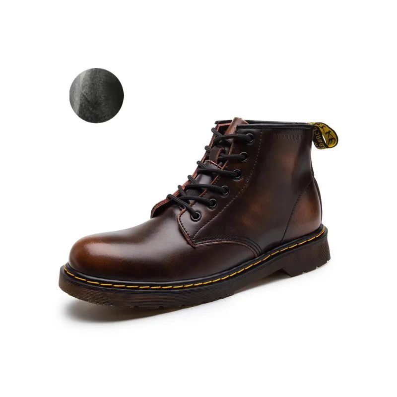 Eminu Martin Boots Unisex Brown/Burgundy-21