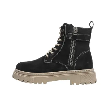 Bull charm Martin Boots Unisex Black/Gray/Khaki