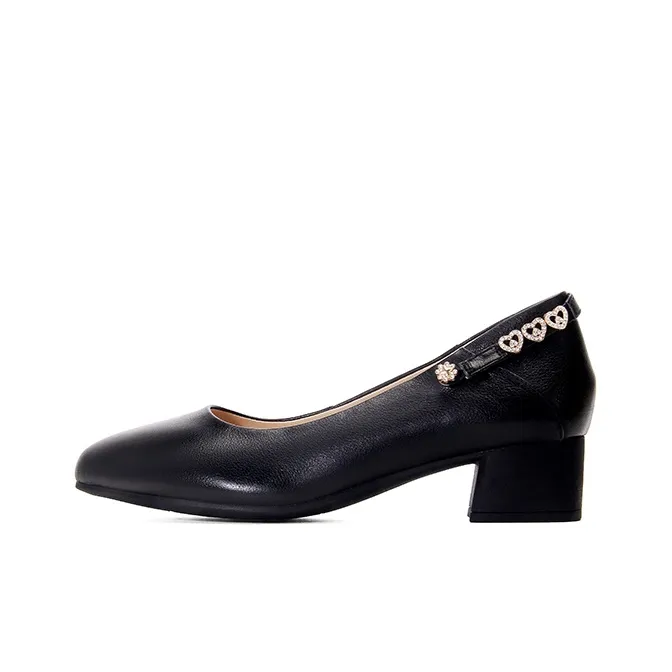 LESELE High Heels Women's Black/Beige-0