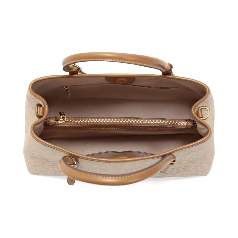 BELLE Artificial Leather Tote Bag, Shopping Bag, Handbag Tubas Women's Apricot/Coffee-2