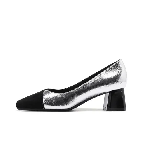 Zubumei Chunky Heel High Heels 5CM Women's