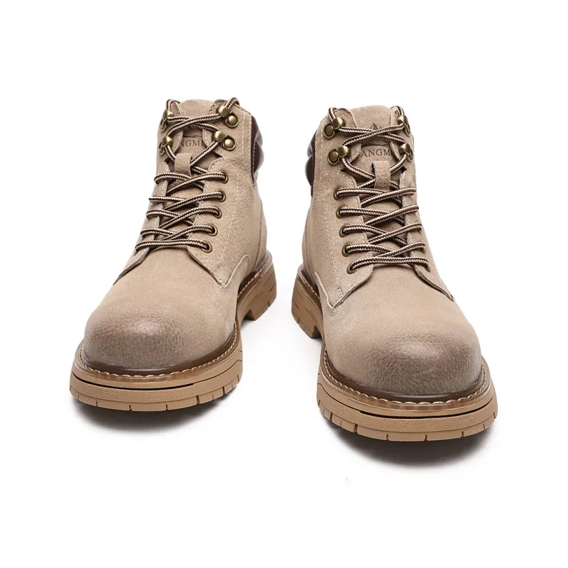 FAPAI Martin Boots Men Brown Yellow/Khaki-5