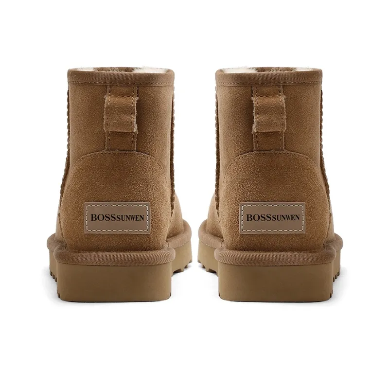 BOSSSUNWEN Snow Boots Women's Chestnut-2