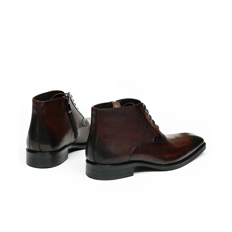 ASTON M.JAZZ Ankle Boots Men Black/Coffee-13