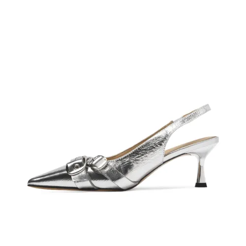 CAMEIDO Slim Heel High Heels 6cm Women's Silver