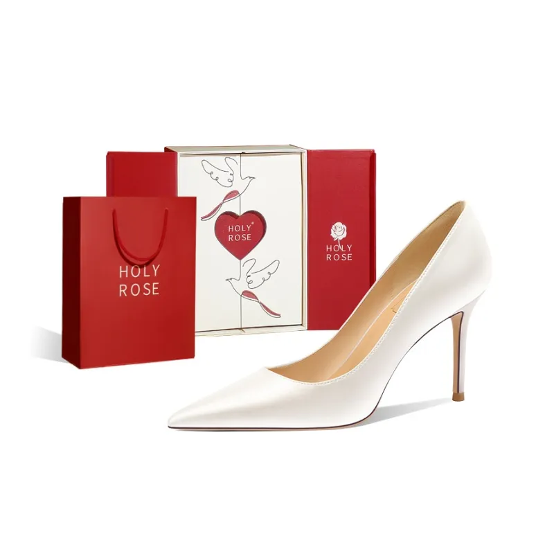 Holy Rose High Heels Box Women's White-0