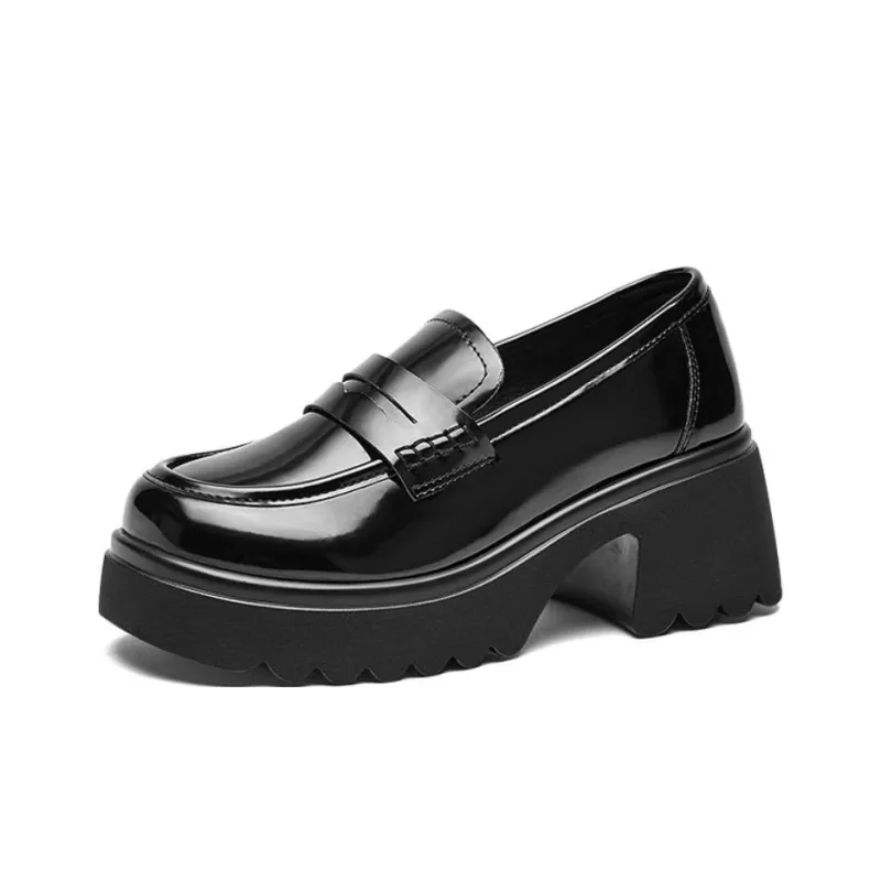 DAPHNE Chunky Heel High Heels Women's Black-1