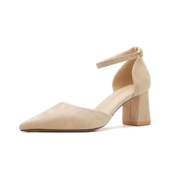HKCP Chunky Heel High Heels 6.5cm Women's-1