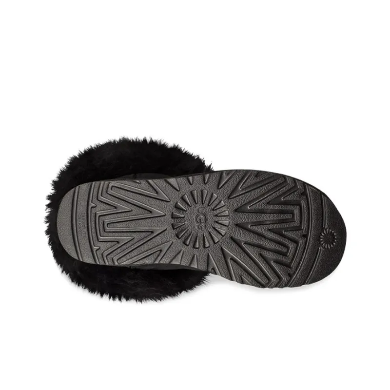 UGG Classic Mini Fluff Collar Fleece Lined Black Women's-5