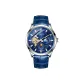 Silver Case Blue Dial