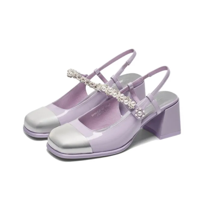 Kiss Kitty High Heels Women's Ecru/Purple-1