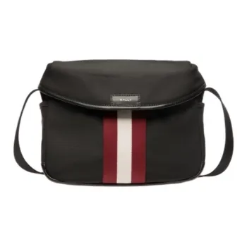 BALLY Fabric Shoulder Bag, Crossbody Bag Men's Black