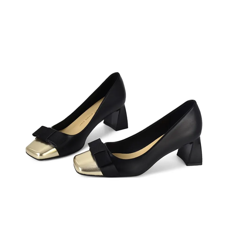 Beijiani Chunky Heel High Heels 5.5cm Women's-2