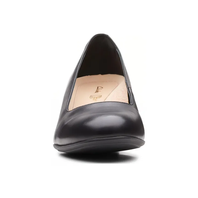 Clarks Chunky Heel High Heels Women's Black-2