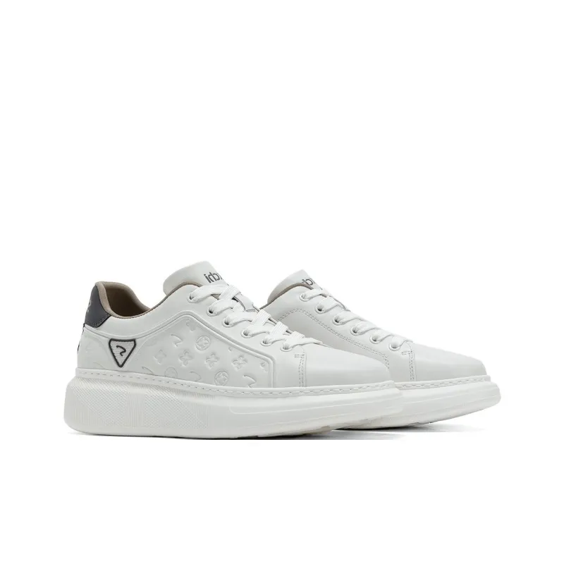 Satchi Low Top Skateboard Shoes Men's White Gray-3