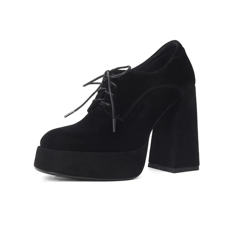 Bai Shiting Chunky Heel High Heels 12cm Women's-2