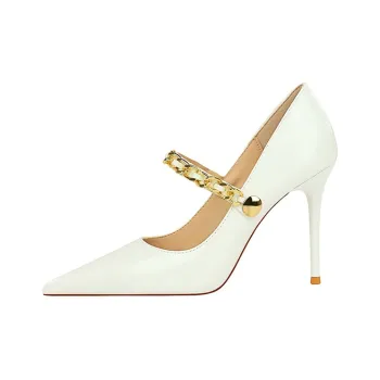 BIGTREE High Heels Women's White/Nude/Black/Red
