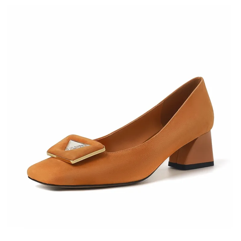 Bai Shiting Chunky Heel High Heels 4.5cm Women's-5