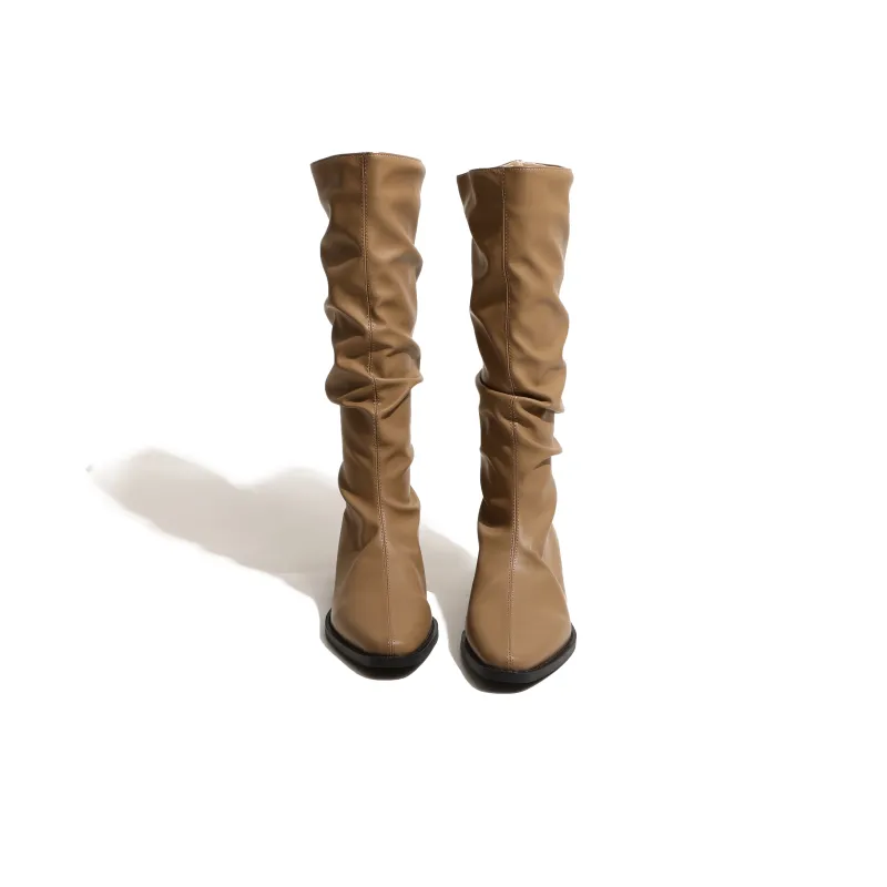 LXVB Slouch Boots Knee-high Boots 3cm Women's-14