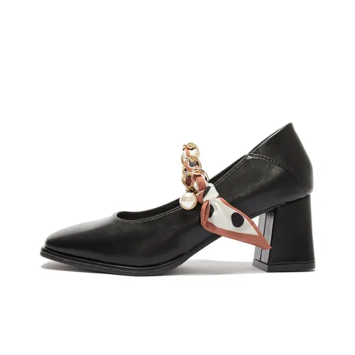 Mulinsen High Heels Women's Black/Beige