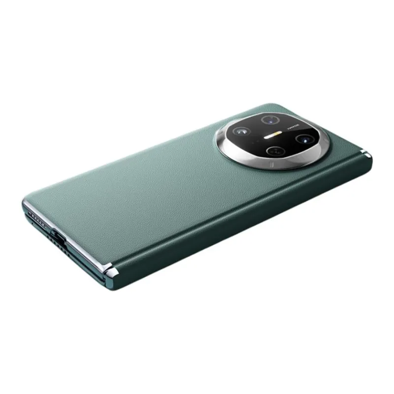 ZHUOJI Vegan Leather Material Center Axis Plain Leather Magnetic Phone Case Compatible Huawei Mate 6-8