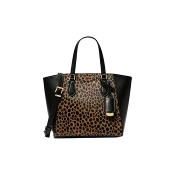 MICHAEL KORS TARYN Calf Hair One Shoulder Handbags Small Size Women's Brown & Black