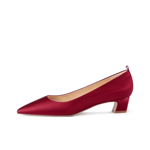 7or9 Red Velvet Cake Chunky Heel High Heels 3.5cm Women's Red