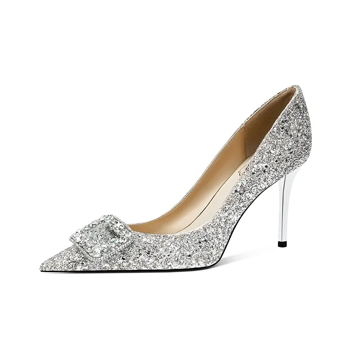 Zubumei Slim Heel High Heels 8CM Women's-0