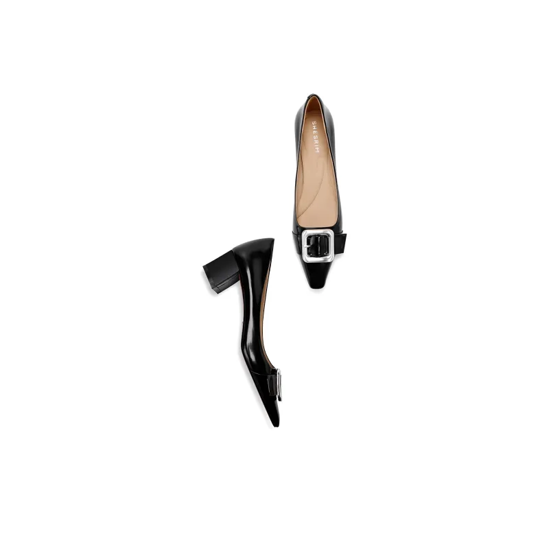Shesrim Chunky Heel High Heels 4.5cm Women's-3